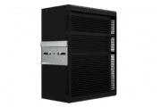 PC box industriale compatto installazione barra DIN vista posteriore