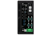 PC box industriale compatto installazione barra DIN WMT 505 BB vista connettori