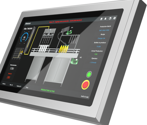Panel PC industriale HMI full IP 65 acciaio inox